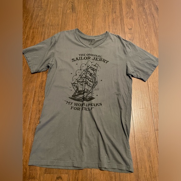 SAILOR JERRY V NECK T Shirt - Picture 1 of 3